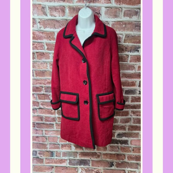 Women's CALVIN KLEIN Button Down Wool Coat Size Small - Picture 1 of 6